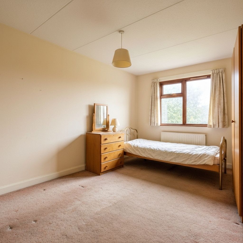 Plain bedroom before AI redesign